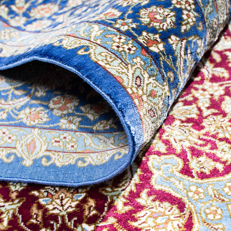 Perzisch tapijt - Ghom - 117 x 78 cm - blauw