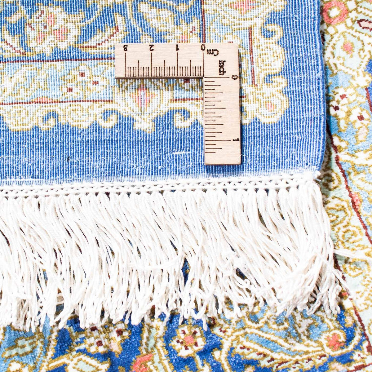 Perzisch tapijt - Ghom - 117 x 78 cm - blauw