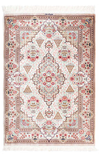 Perzisch tapijt - Ghom - 125 x 84 cm - beige
