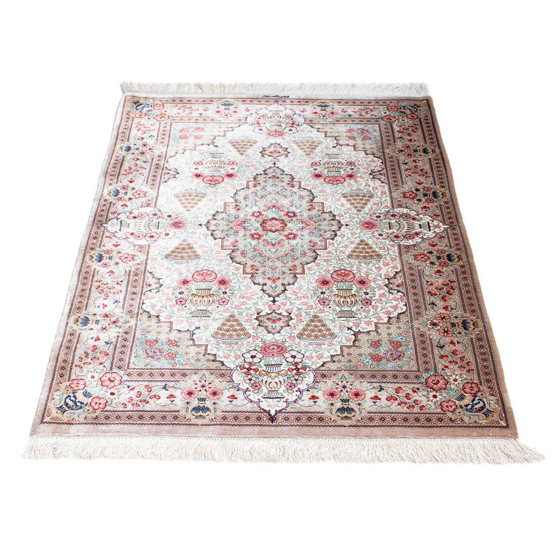 Perzisch tapijt - Ghom - 125 x 84 cm - beige