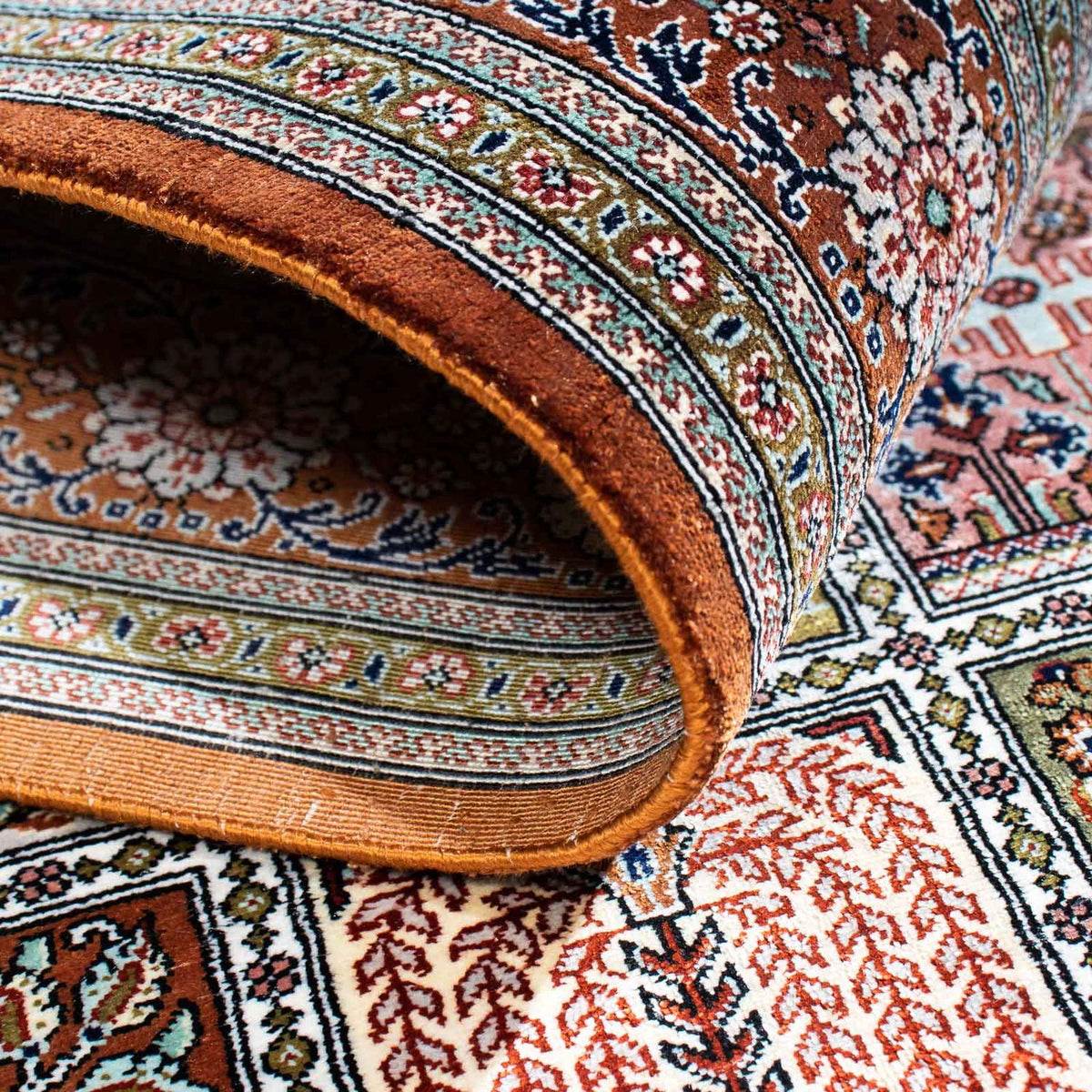 Perzisch tapijt - Ghom - 124 x 82 cm - veelkleurig