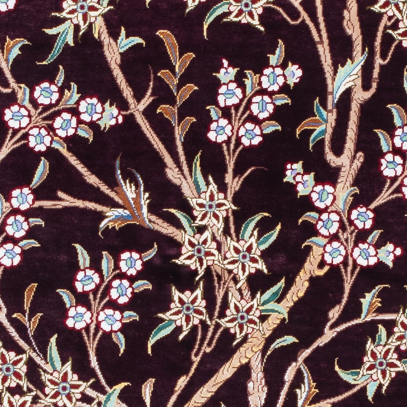 Perzisch tapijt - Ghom - 123 x 79 cm - donkerrood