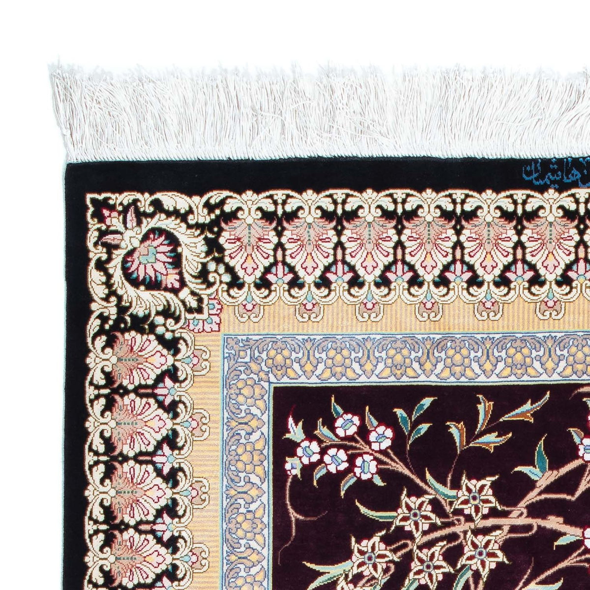 Perzisch tapijt - Ghom - 123 x 79 cm - donkerrood