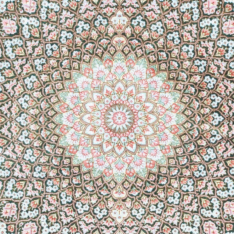 Perzisch tapijt - Ghom - 128 x 83 cm - groen