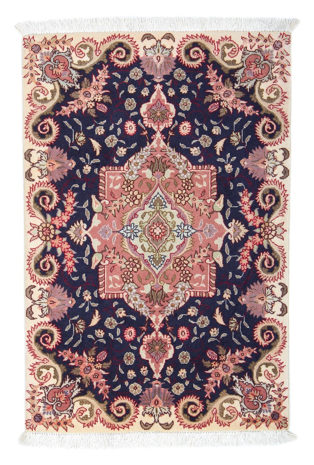 Perzisch tapijt - Tabriz - Royal - 90 x 60 cm - donkerblauw