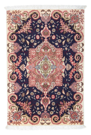 Perzisch tapijt - Tabriz - Royal - 90 x 60 cm - donkerblauw