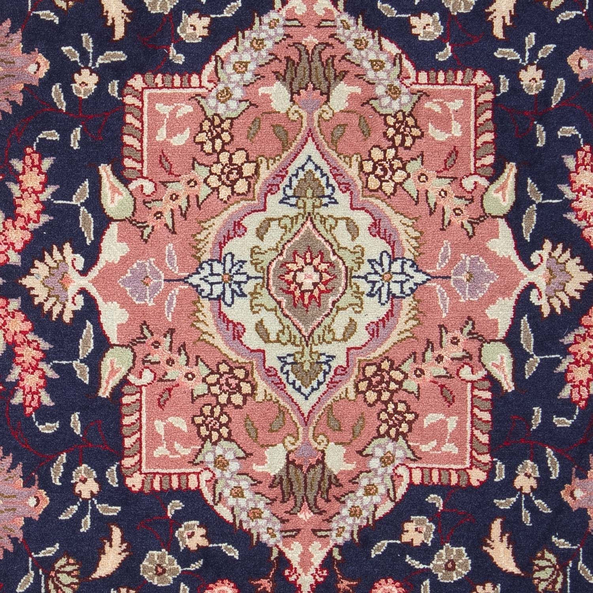Perzisch tapijt - Tabriz - Royal - 90 x 60 cm - donkerblauw