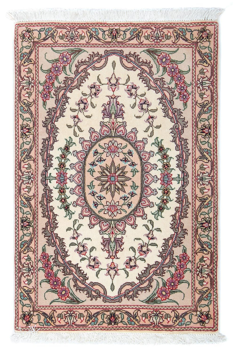 Perzisch tapijt - Tabriz - Royal - 90 x 60 cm - beige