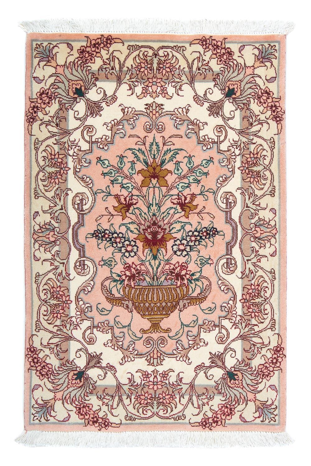 Perzisch tapijt - Tabriz - Royal - 90 x 60 cm - beige