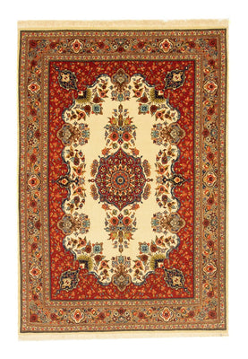 Perzisch tapijt - Ghom - 151 x 105 cm - beige