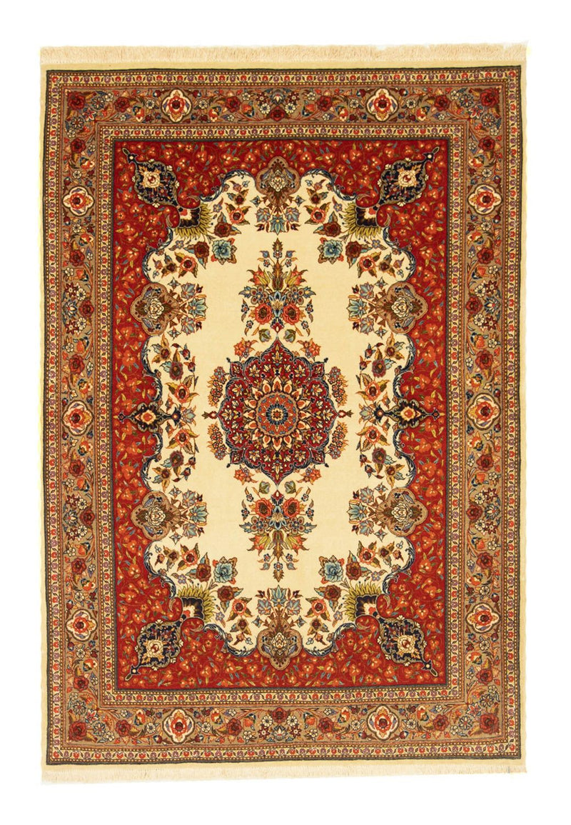 Perzisch tapijt - Ghom - 151 x 105 cm - beige