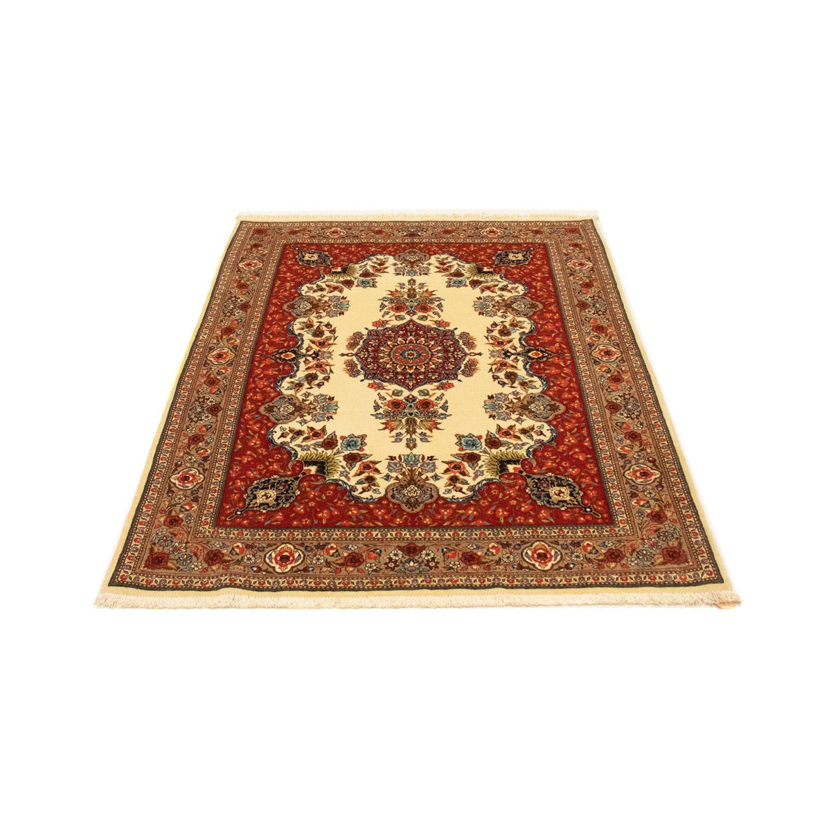 Perzisch tapijt - Ghom - 151 x 105 cm - beige