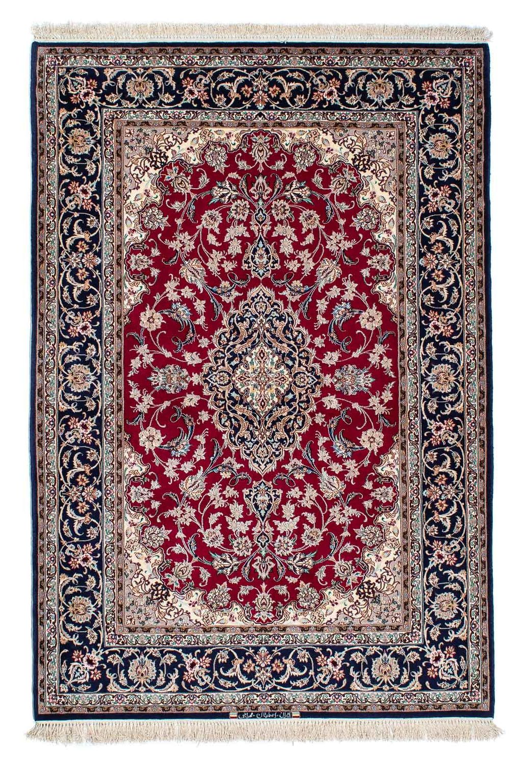 Zijden tapijt - Ghom Silk - Premium - 200 x 130 cm - rood