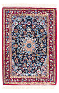 Perzisch tapijt - Isfahan - Premium - 104 x 72 cm - donkerblauw