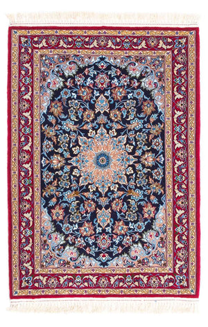 Perzisch tapijt - Isfahan - Premium - 104 x 72 cm - donkerblauw