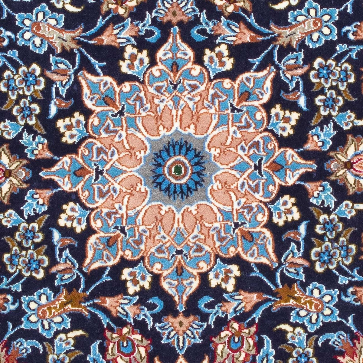 Perzisch tapijt - Isfahan - Premium - 104 x 72 cm - donkerblauw