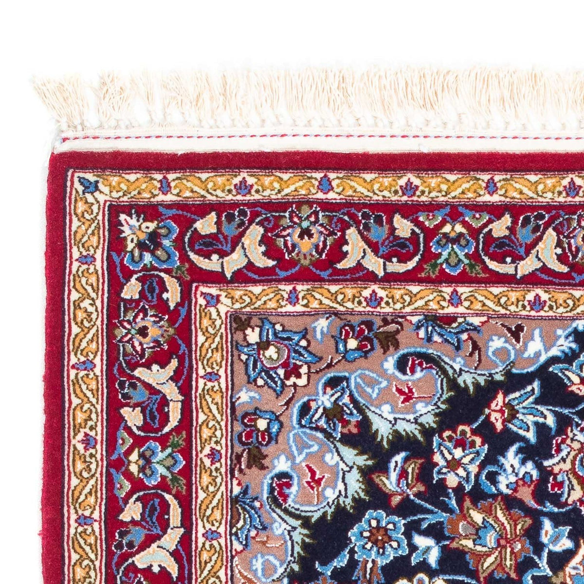 Perzisch tapijt - Isfahan - Premium - 104 x 72 cm - donkerblauw