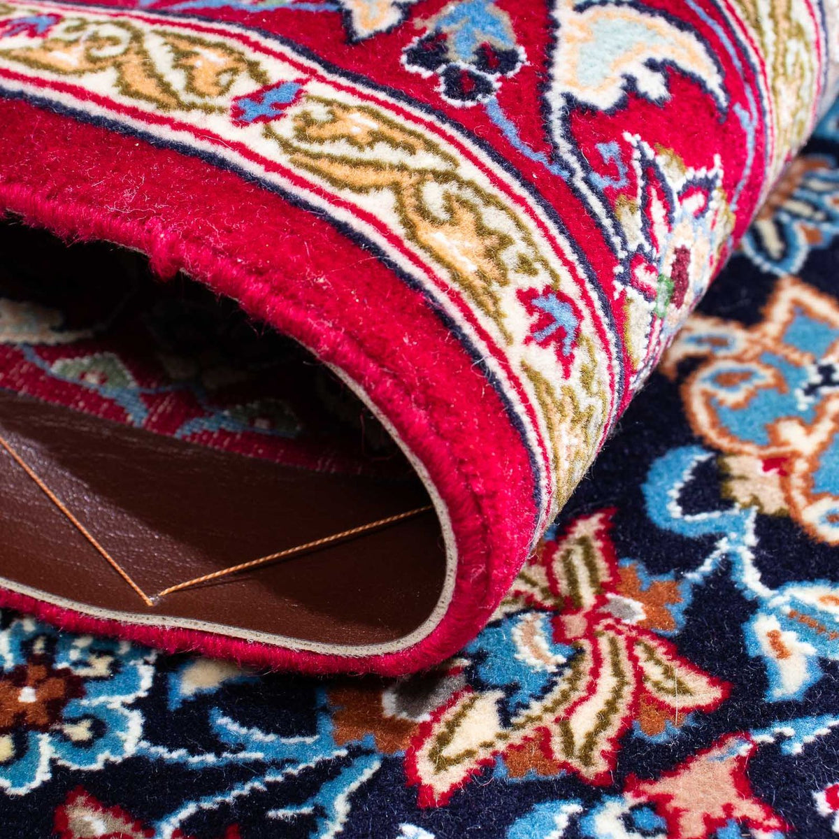 Perzisch tapijt - Isfahan - Premium - 104 x 72 cm - donkerblauw