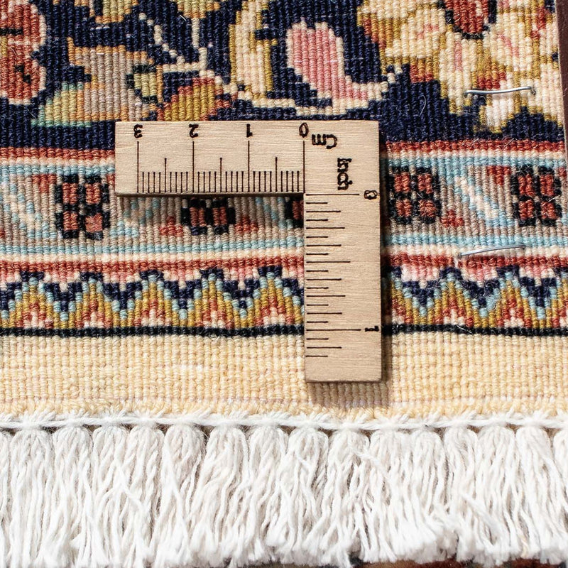 Perzisch tapijt - Ghom - 113 x 68 cm - mosterdgeel