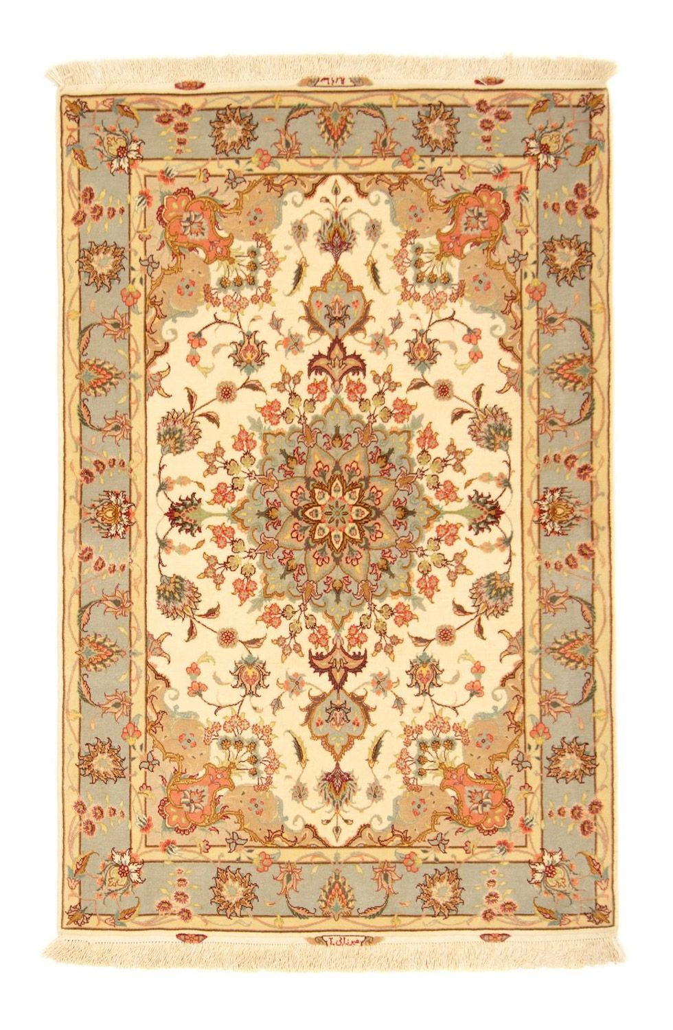 Perzisch tapijt - Tabriz - Premium - 153 x 100 cm - beige