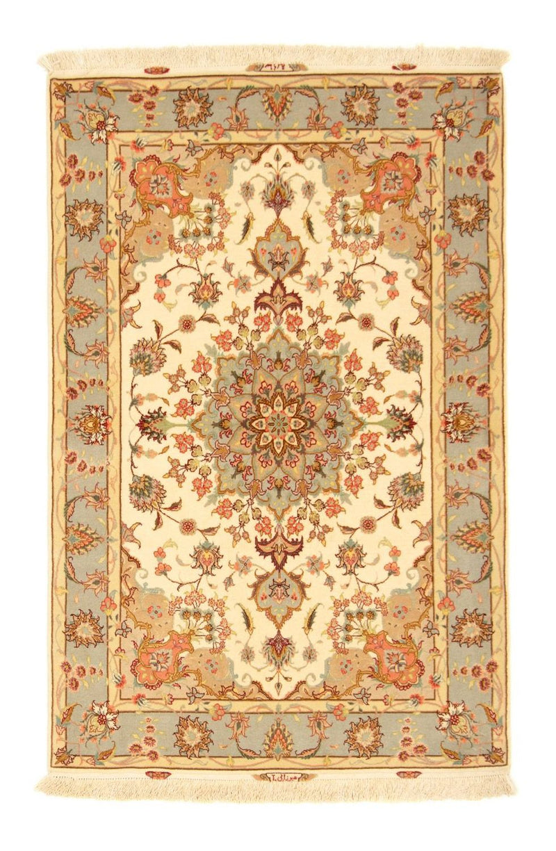 Perzisch tapijt - Tabriz - Premium - 153 x 100 cm - beige