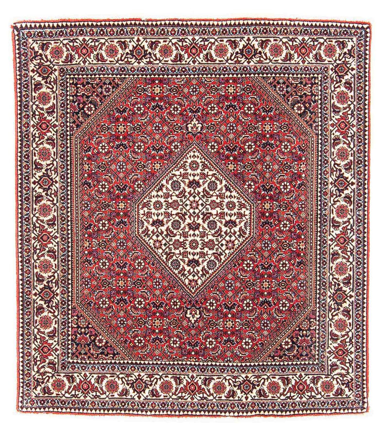Perzisch tapijt - Bijar vierkant  - 115 x 101 cm - rood