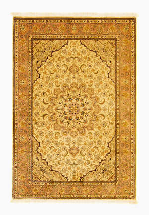 Perzisch tapijt - Tabriz - Royal - 150 x 105 cm - beige