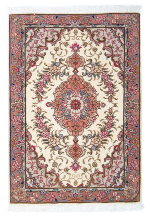 Perzisch tapijt - Tabriz - Royal - 87 x 60 cm - beige