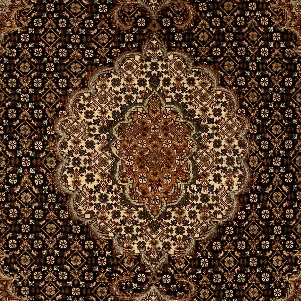 Perzisch tapijt - Tabriz - Royal - 114 x 83 cm - donkerblauw