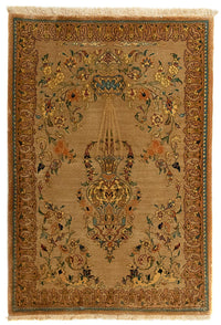 Perzisch tapijt - Tabriz - Royal - 107 x 79 cm - bruin
