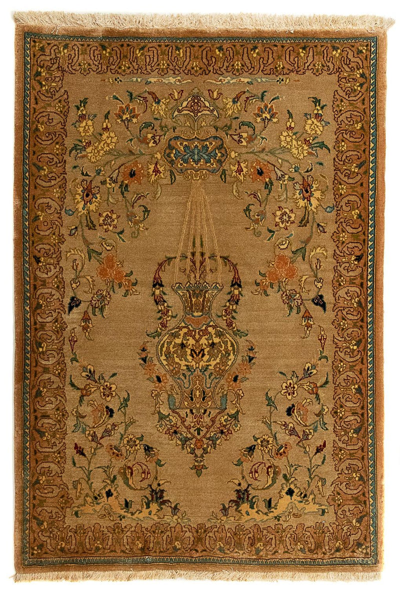 Perzisch tapijt - Tabriz - Royal - 107 x 79 cm - bruin