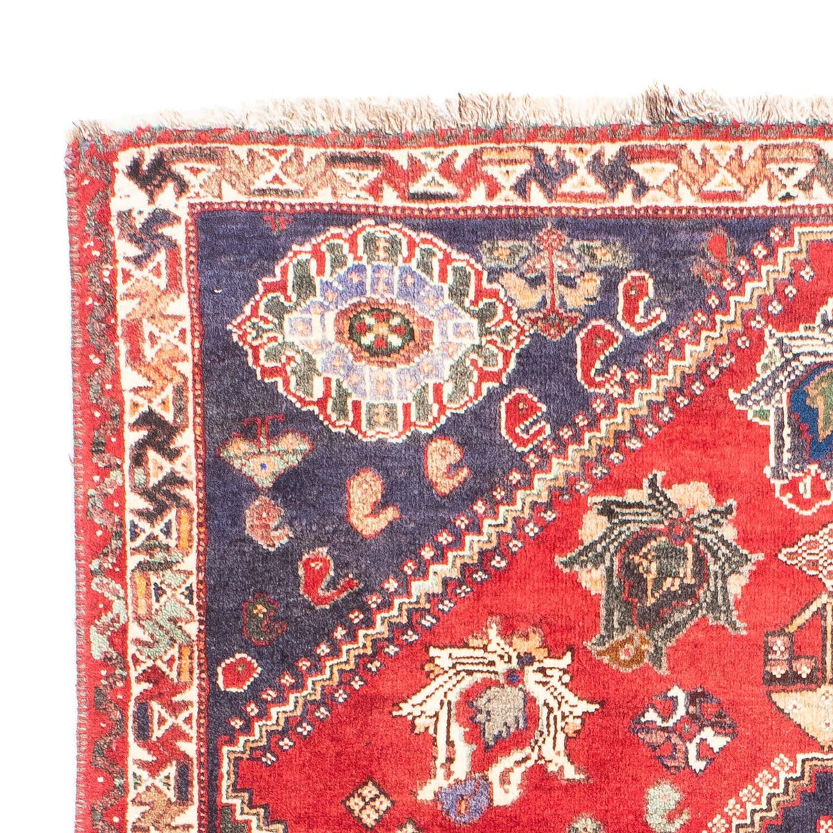 Perzisch Tapijt - Nomadisch - 160 x 116 cm - donkerrood