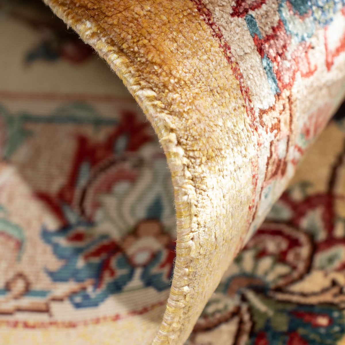 Perzisch tapijt - Ghom - 82 x 59 cm - lichtbruin