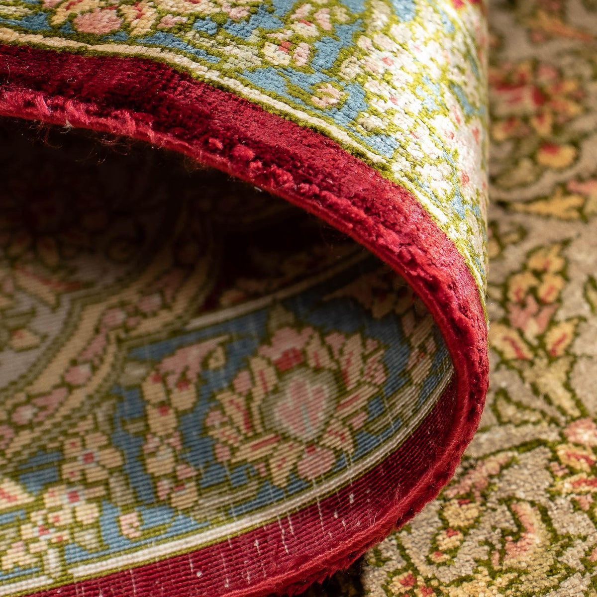 Perzisch tapijt - Ghom - 78 x 58 cm - donkerrood