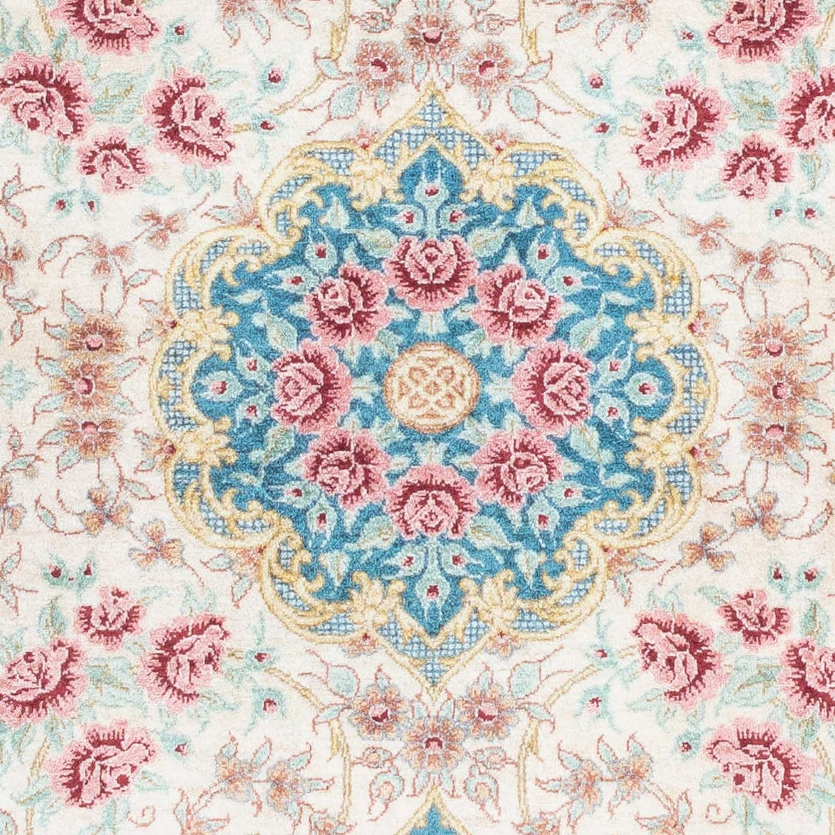 Perzisch tapijt - Ghom - 123 x 77 cm - beige