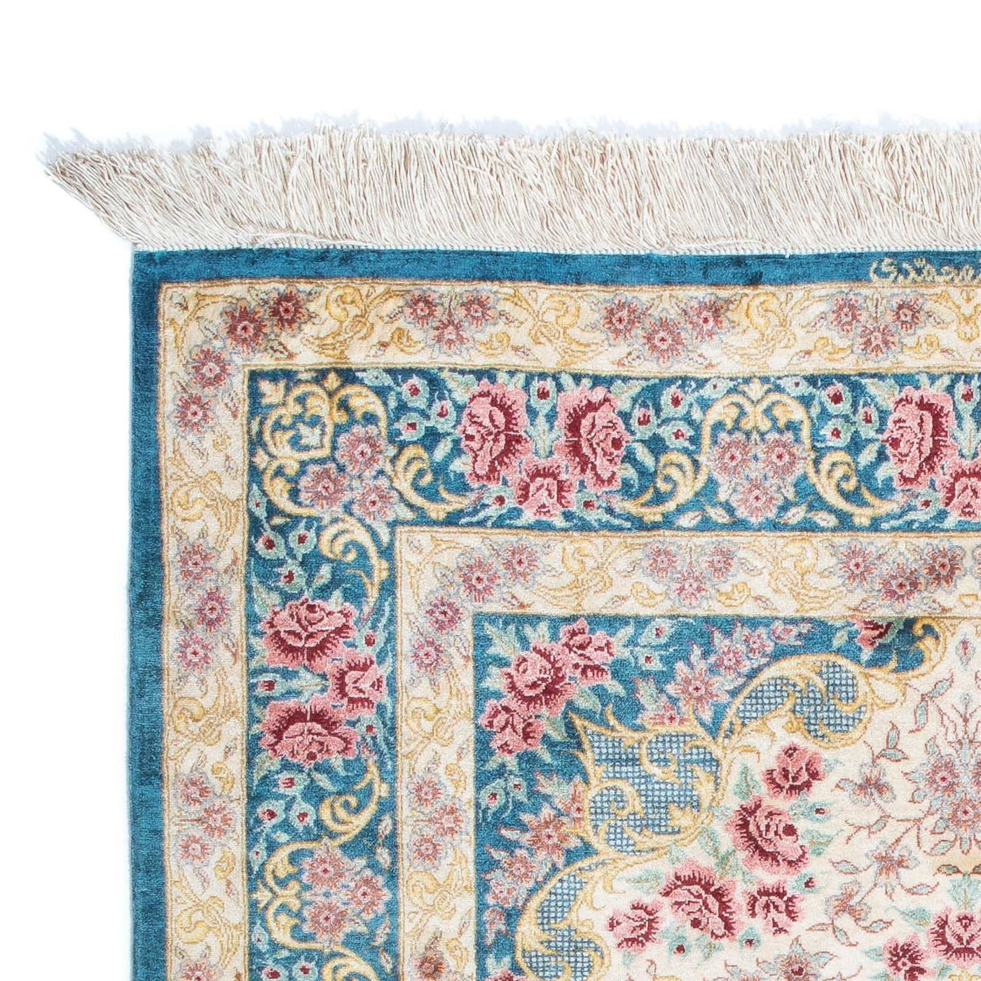Qom Tapijt 123x77cm - Perzisch tapijt