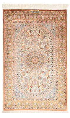 Perzisch tapijt - Ghom - 123 x 76 cm - beige