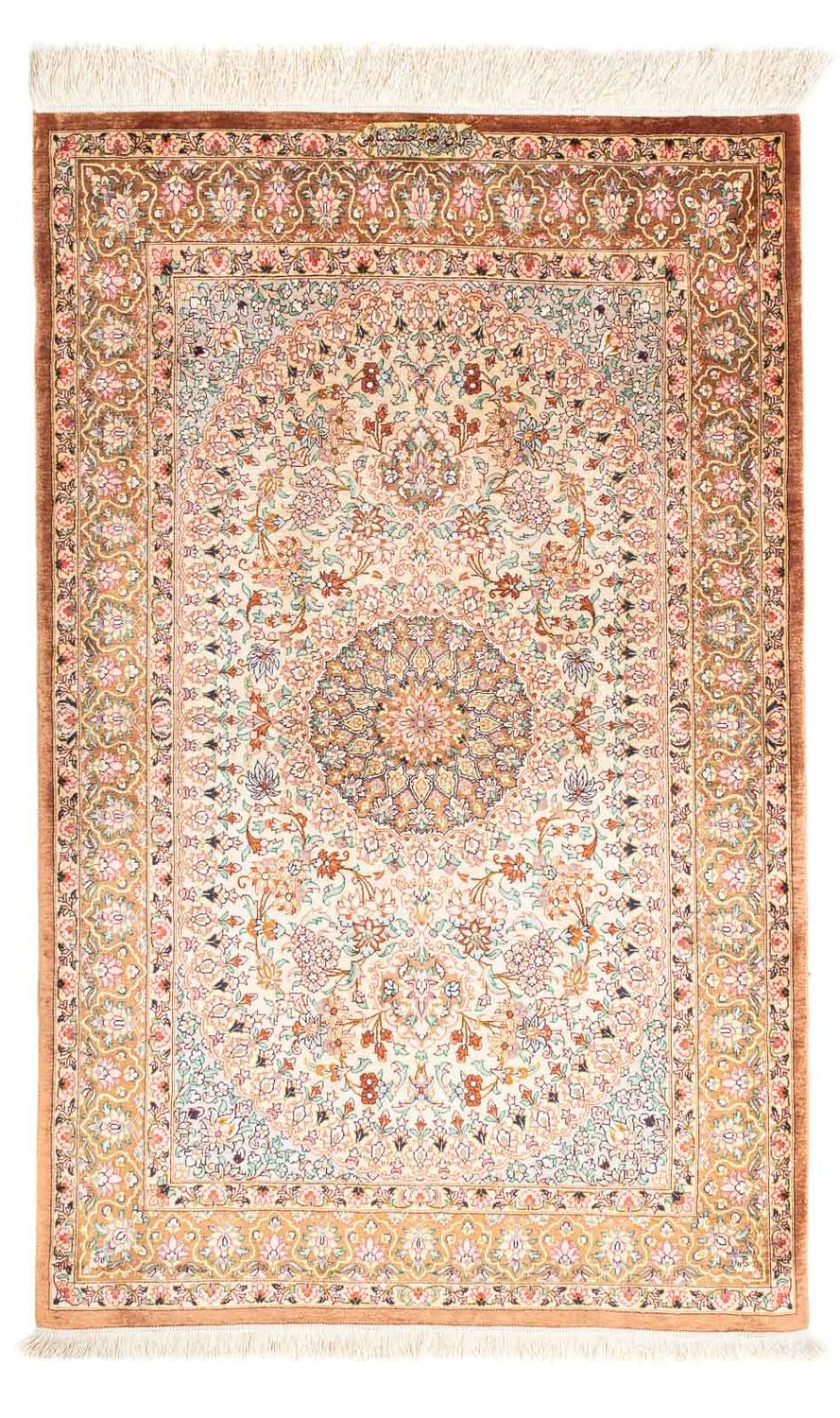 Perzisch tapijt - Ghom - 123 x 76 cm - beige