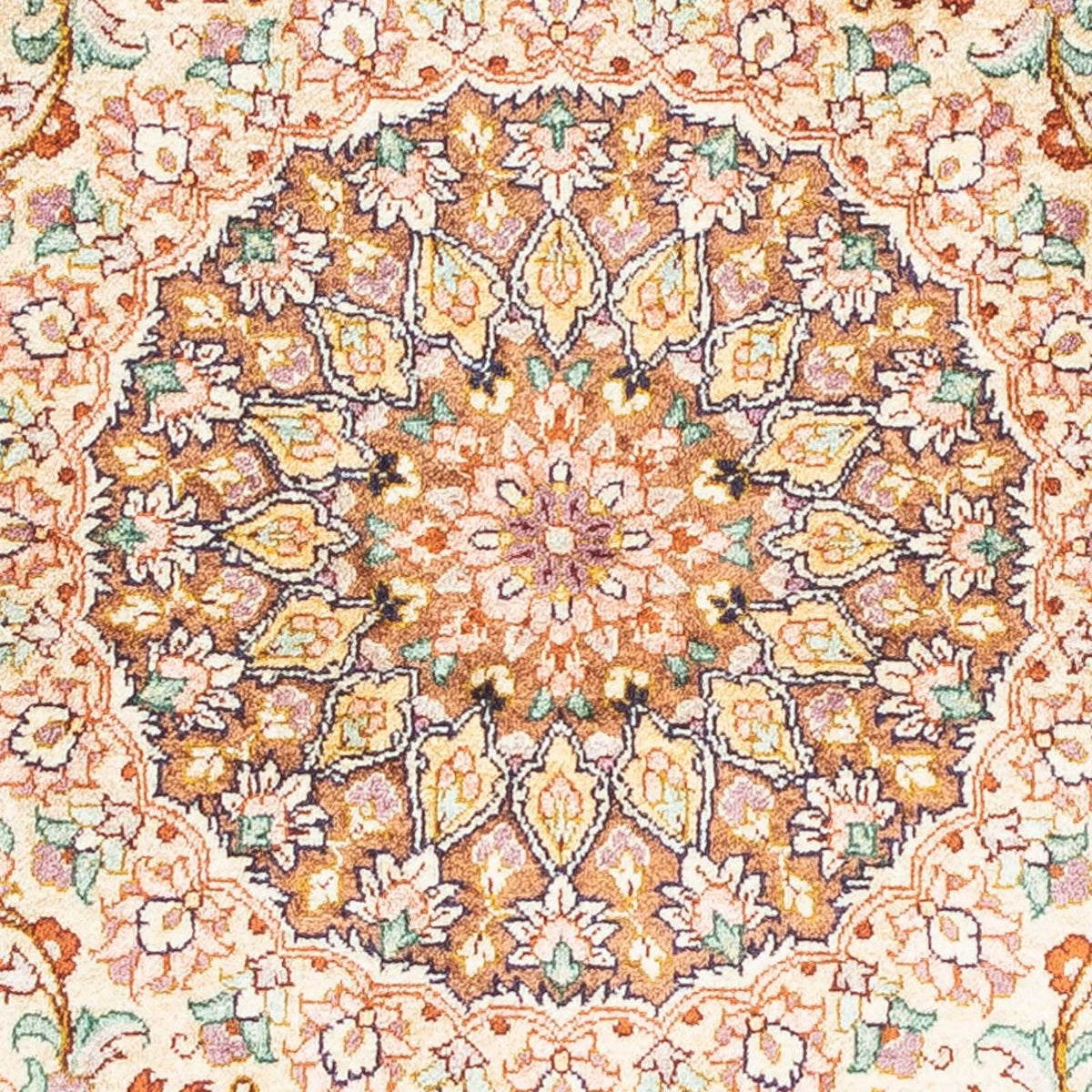 Perzisch tapijt - Ghom - 123 x 76 cm - beige