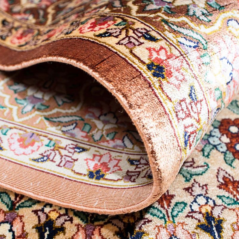 Perzisch tapijt - Ghom - 123 x 76 cm - beige