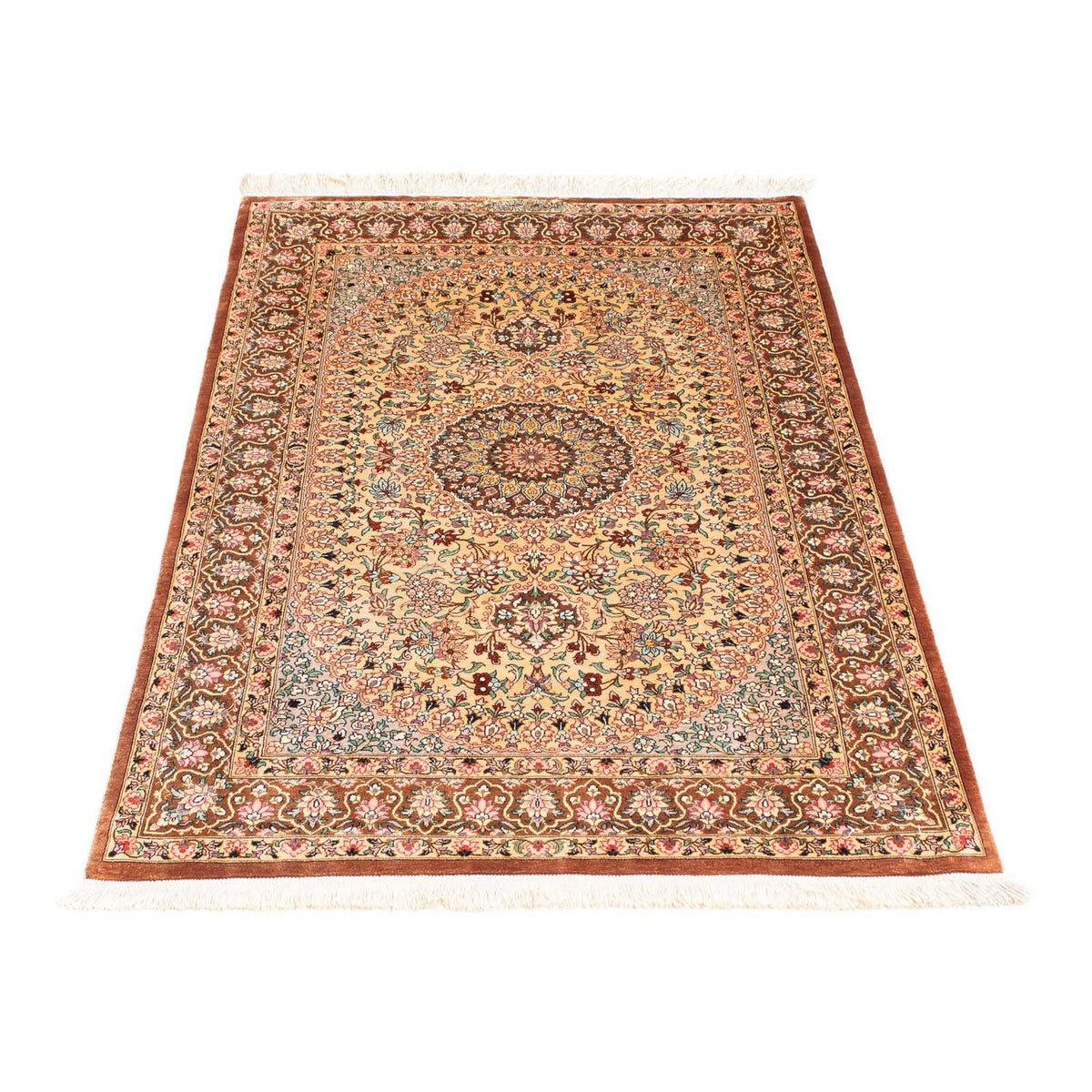 Perzisch tapijt - Ghom - 123 x 76 cm - beige