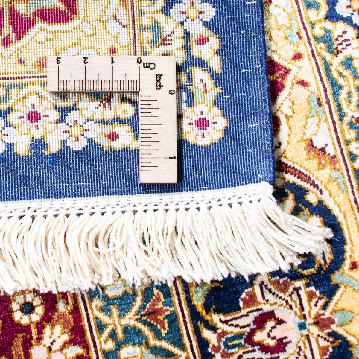 Perzisch tapijt - Ghom - 123 x 77 cm - donkerblauw