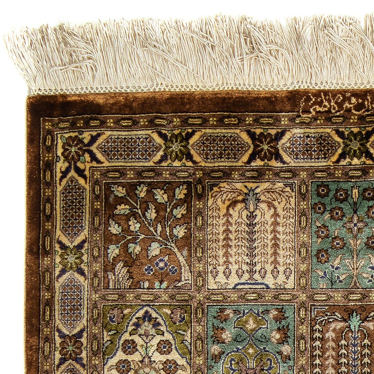 Perzisch tapijt - Ghom - 93 x 59 cm - veelkleurig