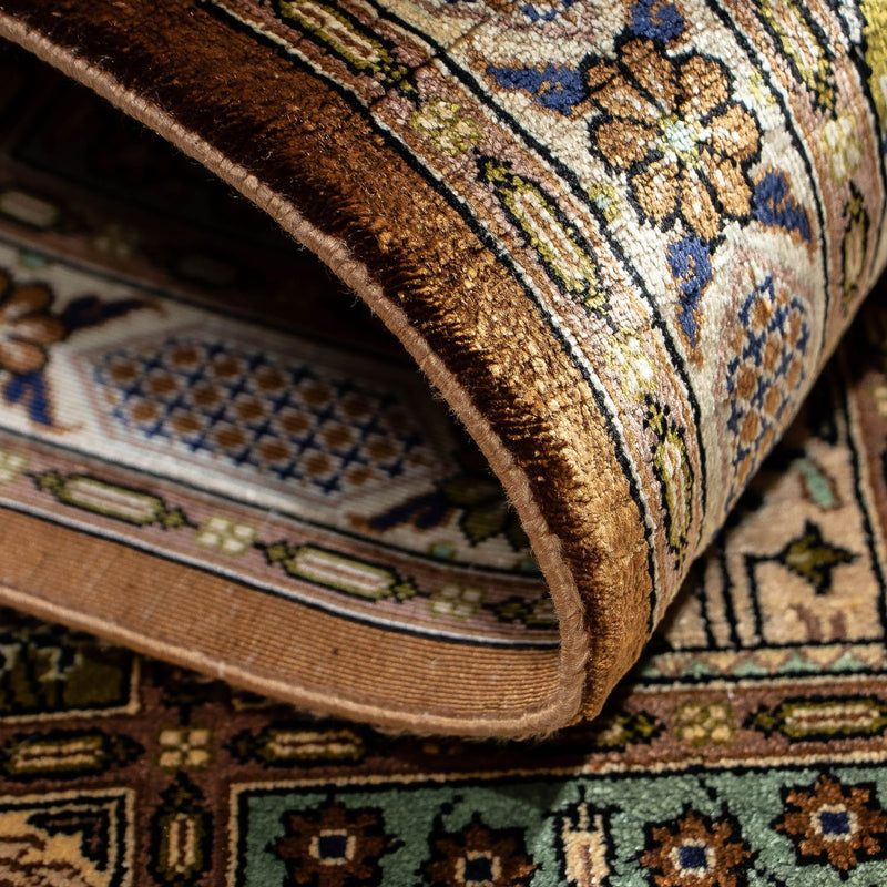 Perzisch tapijt - Ghom - 93 x 59 cm - veelkleurig