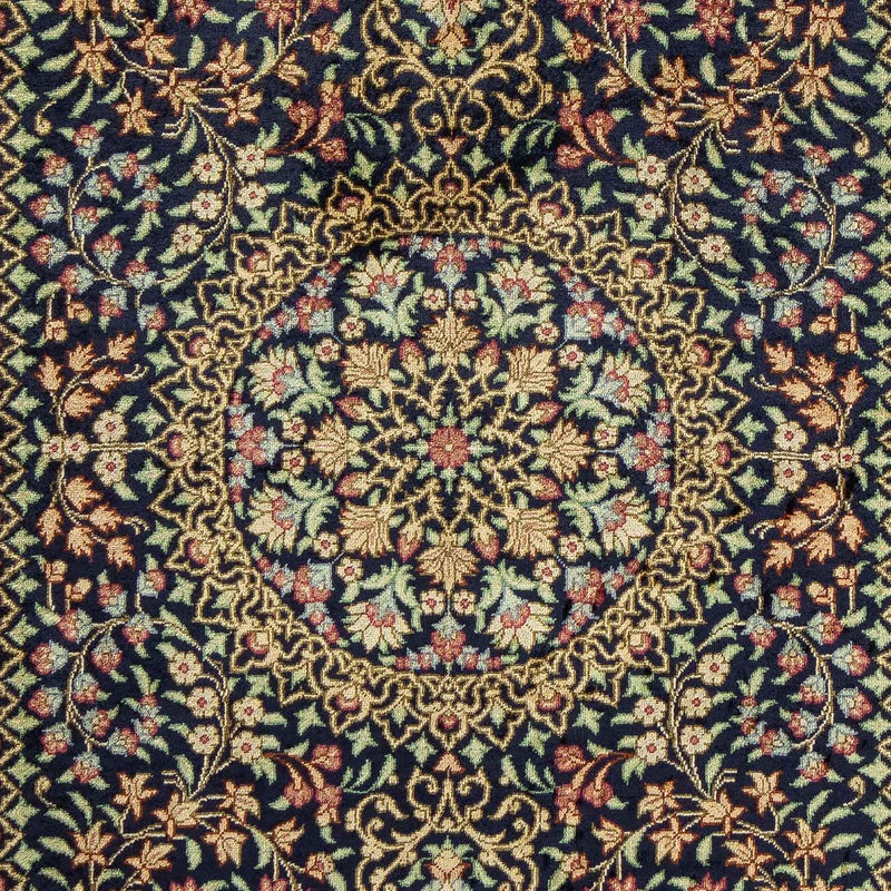 Perzisch tapijt - Ghom - 91 x 61 cm - donkerblauw