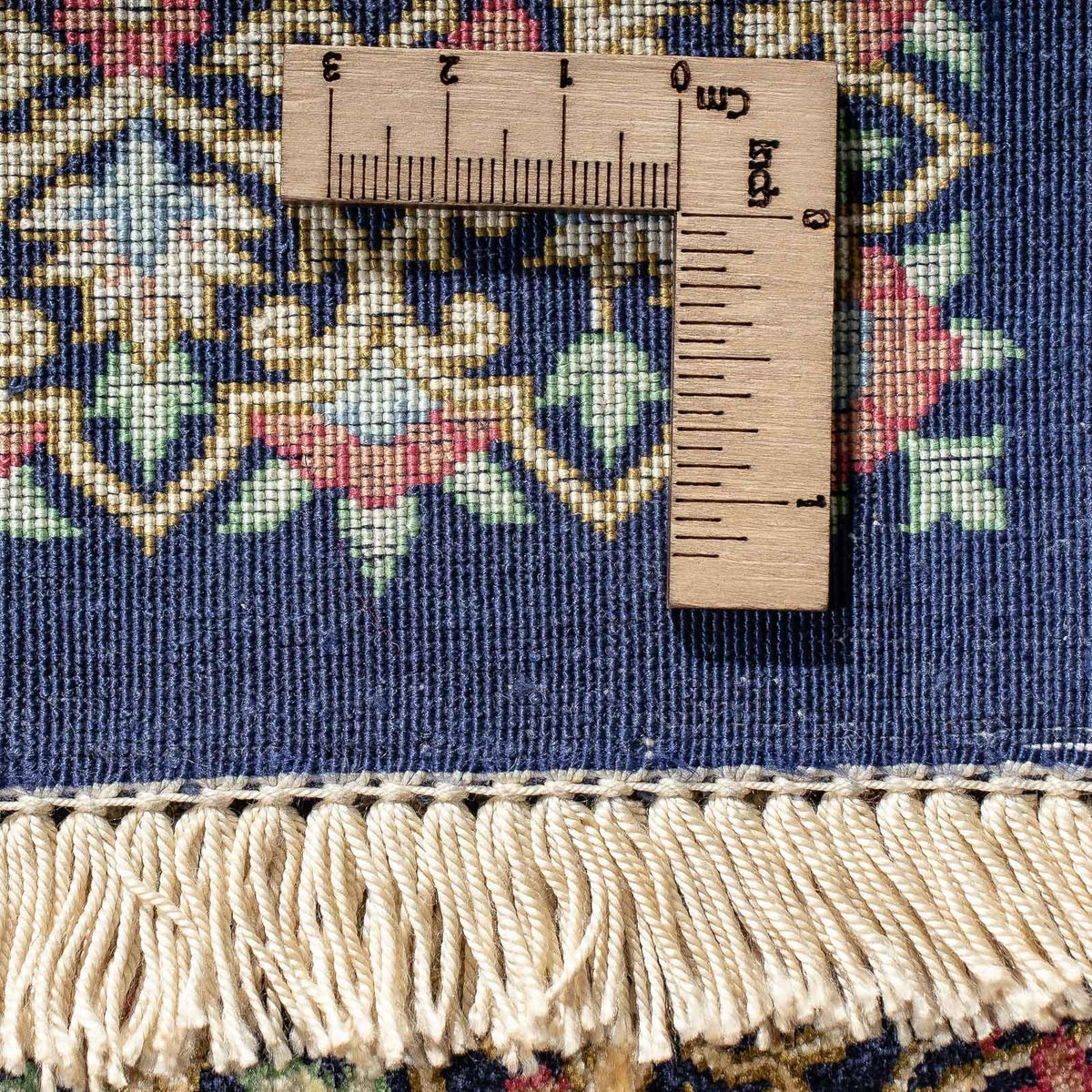 Perzisch tapijt - Ghom - 91 x 61 cm - donkerblauw