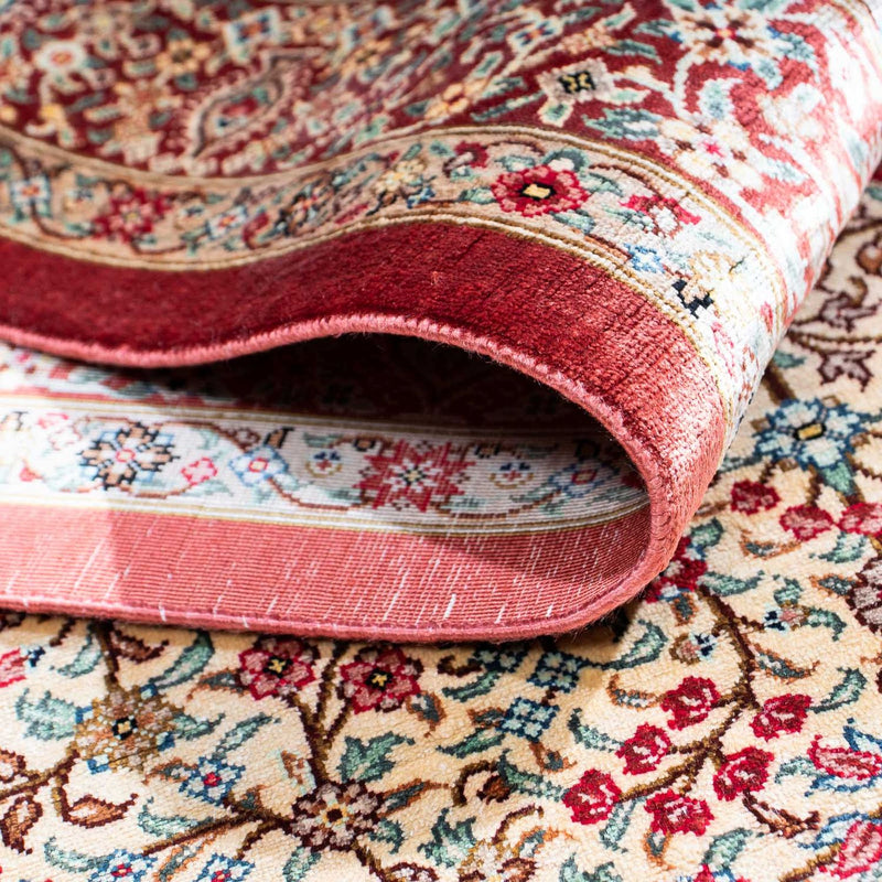 Perzisch tapijt - Ghom - 122 x 79 cm - beige