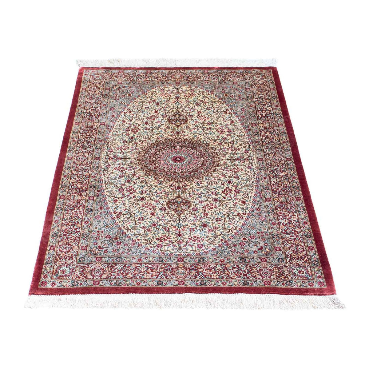 Perzisch tapijt - Ghom - 122 x 79 cm - beige