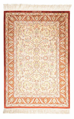 Perzisch tapijt - Ghom - 123 x 83 cm - beige
