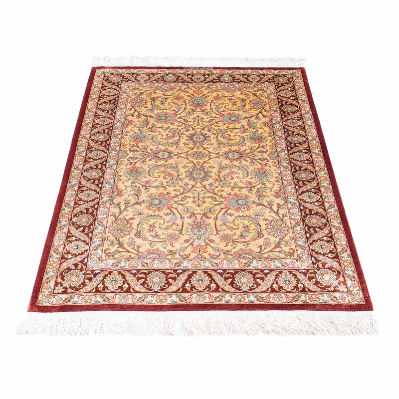 Perzisch tapijt - Ghom - 123 x 83 cm - beige